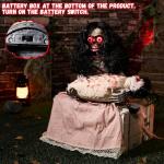 Creepy Animated Skeleton & Doll Halloween Decoration