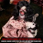 Creepy Animated Skeleton & Doll Halloween Decoration