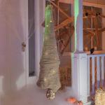 65" Animated Cocoon Corpse Halloween Prop with Lights