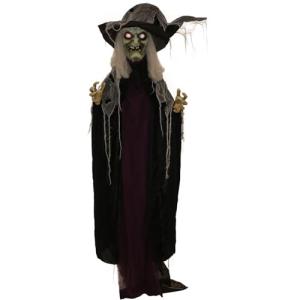 Life-Size Scary Talking Poseable Witch Animatronic