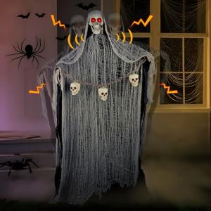 71-Inch Scary Animatronic Halloween Decoration with Sounds