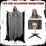 71-Inch Scary Animatronic Halloween Decoration with Sounds