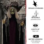 Life-Size Scary Talking Poseable Witch Animatronic