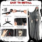 71-Inch Scary Animatronic Halloween Decoration with Sounds