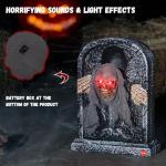 Animated Halloween Tombstone with Moving Skeleton