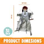 Creepy Swinging Girl Halloween Animatronics Decoration