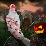 Creepy Hanging Corpse Decoration with LED Skull Eyes