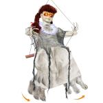 Creepy Swinging Girl Halloween Animatronics Decoration