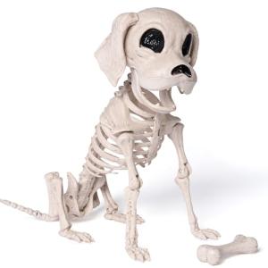 Posable Halloween Dog Skeleton with Movable Joints