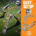 5 Pcs Life Size Skeleton Yard Stakes for Halloween