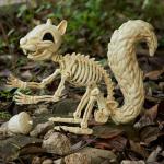 Squirrel Skeleton Halloween Decoration with Movable Joints