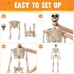 5 FT Poseable Life-Size Halloween Skeleton Decor