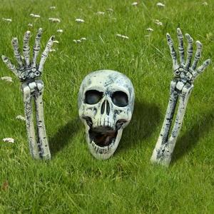 3 Pack Realistic Skeleton Yard Stakes for Halloween