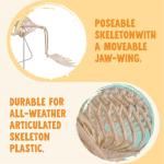 Flamingo Skeleton Halloween Decoration - 27.6 Inch Tall