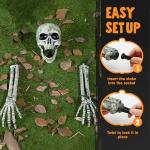3 Pack Realistic Skeleton Yard Stakes for Halloween