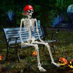 5 Ft Life-Size Movable Skeleton Halloween Decoration