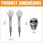3 Pack Realistic Skeleton Yard Stakes for Halloween