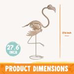Flamingo Skeleton Halloween Decoration - 27.6 Inch Tall