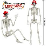 5 Ft Life-Size Movable Skeleton Halloween Decoration