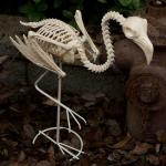 Flamingo Skeleton Halloween Decoration - 27.6 Inch Tall
