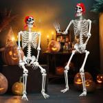5 Ft Life-Size Movable Skeleton Halloween Decoration