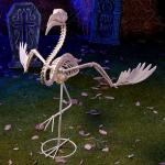 Flamingo Skeleton Halloween Decoration - 27.6 Inch Tall