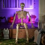 Life-Size Posable Halloween Skeleton with Moving Features