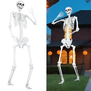 Giant Poseable Skeleton for Halloween Decor