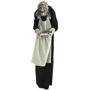 Life-Size Scary Zombie Maid Animatronic Decoration