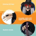 Life-Size Animated Witch Halloween Decoration with Sounds