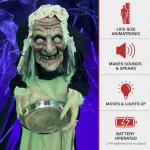 Life-Size Scary Zombie Maid Animatronic Decoration