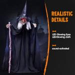 Life-Size Animated Witch Halloween Decoration with Sounds