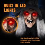 Life-Size Animated Witch Halloween Decoration with Sounds