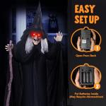 Life-Size Animated Witch Halloween Decoration with Sounds