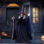 Life-Size Animated Witch Halloween Decoration with Sounds