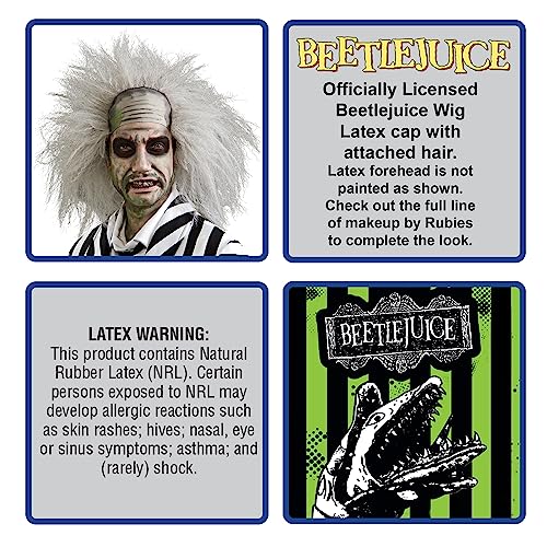 Beetlejuice Wig - White and Grey, One Size