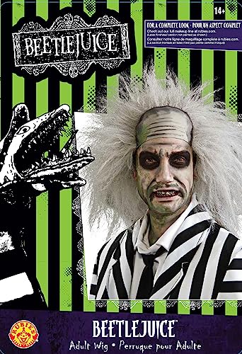 Beetlejuice Wig - White and Grey, One Size