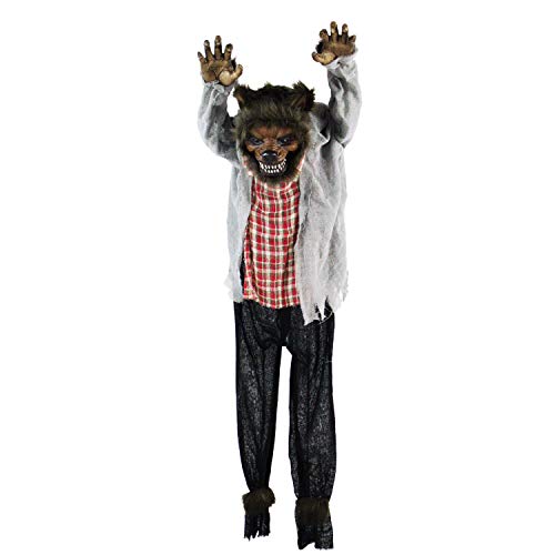 Life-Size Animatronic Werewolf for Halloween Decoration