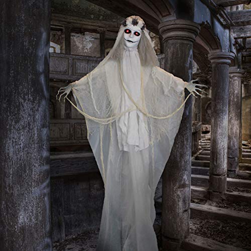 Animated Moaning Skeleton Bride Halloween Prop