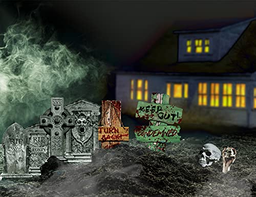 Halloween Yard Signs and Tombstones with Bonus Stakes