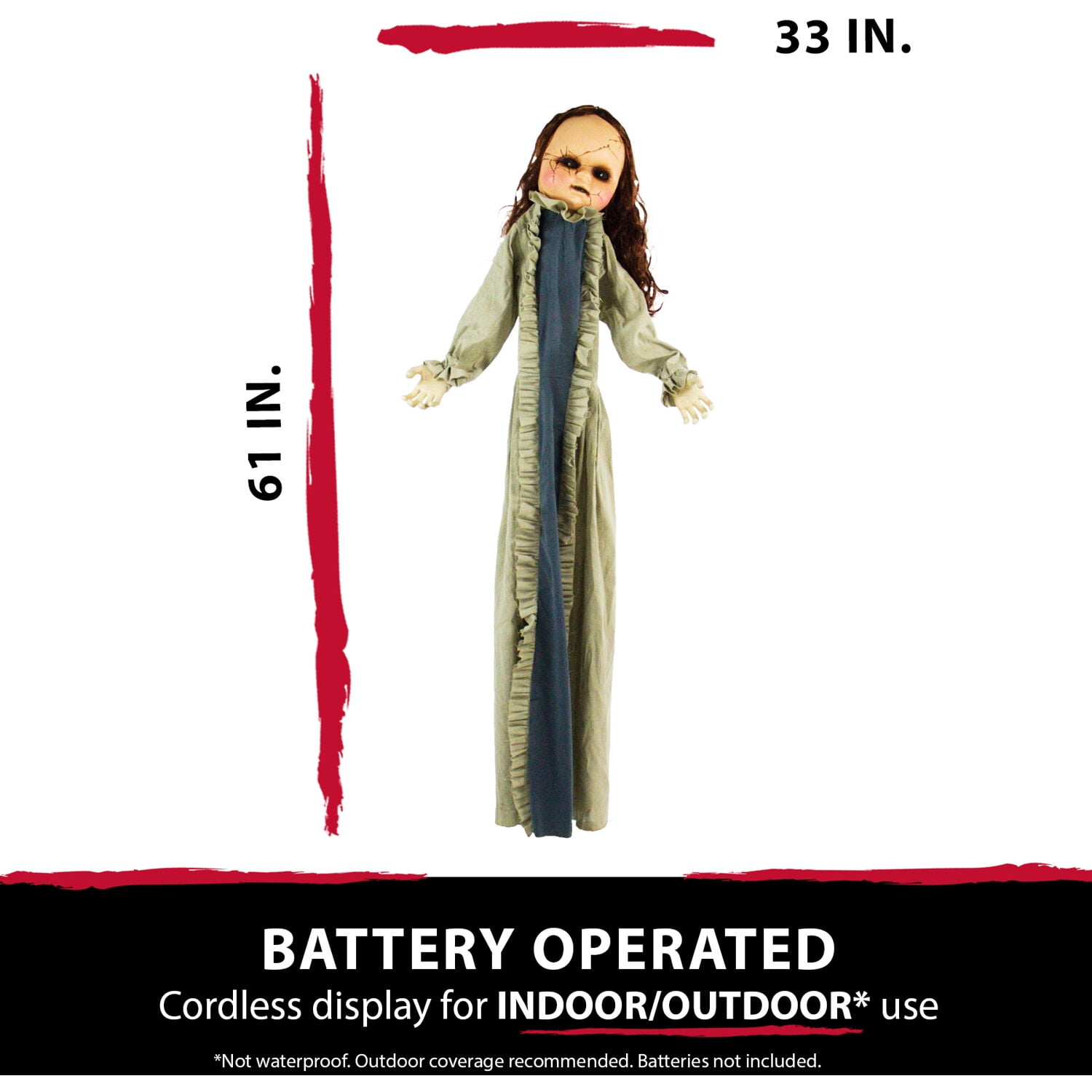 Zombie Animatronic Halloween Decoration - Indoor/Outdoor