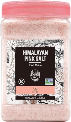 Soeos Fine Grain Himalayan Pink Salt, 80oz