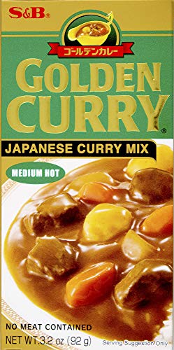 S&B Golden Curry Medium Hot Mix, 3.2 oz