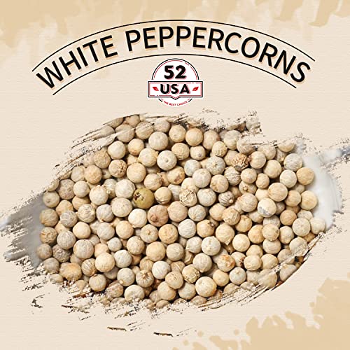 Bulk Whole White Peppercorns - 18 Oz Grinder