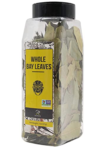 Soeos Whole Bay Leaves, Non-GMO, 2 oz