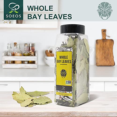 Soeos Whole Bay Leaves, Non-GMO, 2 oz