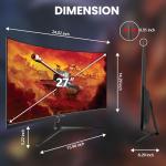 CRUA 27" FHD 144Hz Curved Gaming Monitor