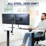 VIVO Dual Monitor Adjustable Desk Mount, Black