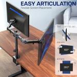 VIVO Dual Monitor Adjustable Desk Mount, Black