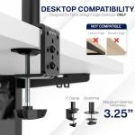 VIVO Dual Monitor Adjustable Desk Mount, Black